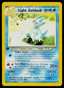 Pokemon Card - Light Golduck Neo Destiny 47/105 Uncommon 1st Edition - Image 1