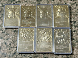 Vintage 1999 Pokemon Burger King 23K Gold Plated Cards x7 Plus Various Lot Cards - Image 1
