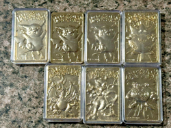 Vintage 1999 Pokemon Burger King 23K Gold Plated Cards x7 Plus Various Lot Cards - Image 2