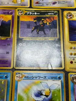(LP/MP) 17set Eevee Vaporeon Jolteon Flareon Dark/Light Holo Jungle Pokemon Card - Image 3