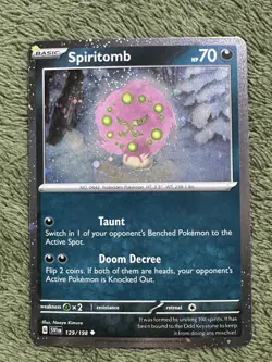 Spiritomb 129/198 SCARLET & VIOLET COSMOS SWIRL HOLO POKEMON CARD TCG - Image 1