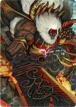 Braska's Final Aeon - Art Series Gold Stamped 39/53 - Final Fantasy MTG Art Card - Image 1