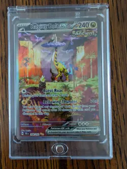Pokemon TCG Raging Bolt EX Scarlet & Violet Temporal Forces Holo Card 208/162 - Image 1