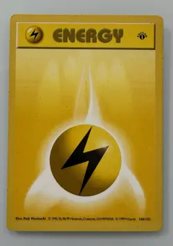 Pokemon TCG 1st Edition Shadowless Electric Energy Base Card 100/102 Base Set - Image 1