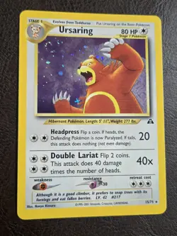 Ursaring 15/75 Neo Discovery Holo Pokemon Card Vintage - Image 2
