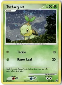 Turtwig - (Cosmos Holo), Pokemon League & Championship Cards Promo, 103/130 LP - Image 1