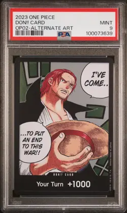 2023 One Piece TCG Paramount War Monkey D. Luffy Don!! Card Alternate Art PSA 9 - Image 1