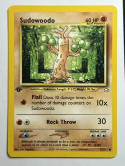 Sudowoodo 1st Edition Neo Genesis 077/111 LP Pokemon Card - Image 1