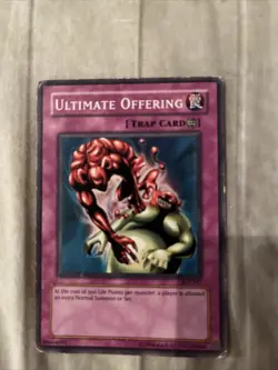 Ultimate Offering SDJ-047 Trap Yu-Gi-Oh! Card DAMAGED - Image 1