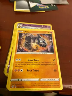 Pokemon Fusion Strike Onix Common Card 138/264 NM - Image 1