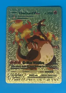 Pokemon Charizard VMAX Gold Foil Fan Art Card - Image 1
