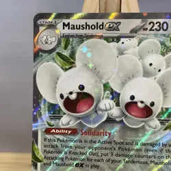 Maushold ex 155/182 Holo Shiny Pokemon TCG Card Paradox Rift 2023 NEAR MINT - Image 2