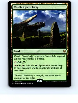 Castle Garenbrig #240 Rare Throne of Eldraine MTG LP Exc+/NM - Image 1