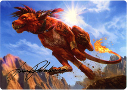 Red XIII, Proud Warrior - Art Series Gold Stamped 28/53 - Final Fantasy MTG - Image 1