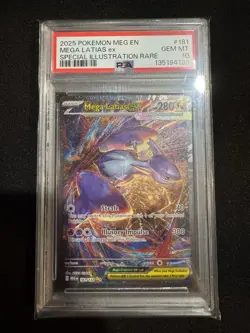 Pokemon Mega Latias ex Special Illustration Rare Holo Me01 181/132 PSA 10 2025 - Image 1