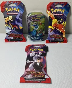 Pokemon TCG Lot - 1X Prismatic Evolutions Mini Tin & 3X DR Single Booster Packs - Image 2