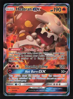 Heatran GX #25/236 World Championship Decks Pokemon Holo Card - Image 1