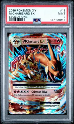 PSA 9 M CHARIZARD EX 2016 POKEMON XY EVOLUTIONS #13 - Image 1