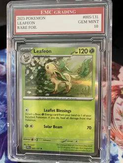 LEAFEON 2025 Holo #05/131 Pokemon Card GRADED 10 TCG CCG - Image 1