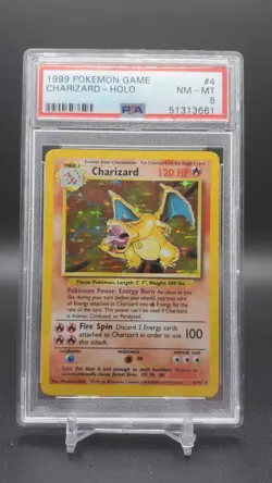 1999 Pokemon TCG Charizard Base Set Holo Rare Card 4/102 - Image 4