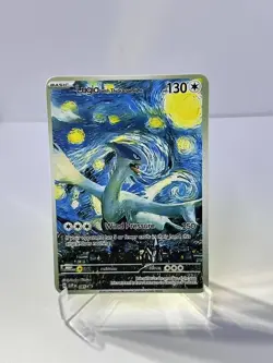 Lugia with The Starry Night HP120 Metal Pokemon Card-Collectible Gift Display. - Image 1