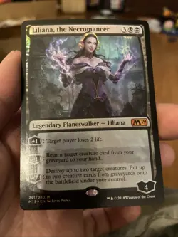 MTG Liliana the Necromancer #291 M19 Foil Mythic Rare Magic Card TCG CCG NM - Image 1
