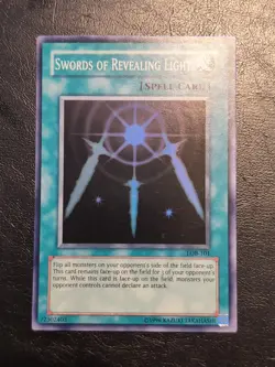 Yu-Gi-Oh! SUPER RARE HOLO CARD SWORDS OF REVEALING LIGHT LOB-101 NM/VLP - Image 1