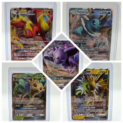 Pokemon Eeveelution GX Promo 5 Lot Card Jolteon Vaporeon Espeon Leafeon Flareon - Image 1