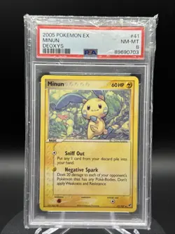 Minun 41/107 Non Holo Uncommon EX Deoxys Pokemon Card 2005 LP - Image 1