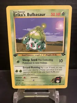 Erika's Bulbasaur 39/132 Gym Challenge Regular First Edition Pokemon Card - Image 2