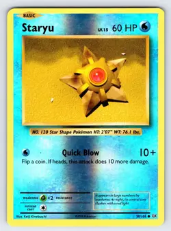Staryu 30/108 2016 XY Evolutions Pokemon Card TCG Reverse Holo Nintendo - Nm/Vlp - Image 1