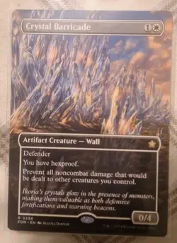 MTG Crystal Barricade Foundations Borderless Card Regular Card NM Condition - Image 1