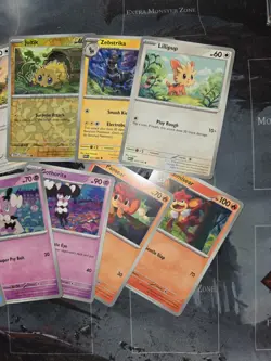 White Flare 10 Card Lot Joltik, Gothita, Pansear, Dewott, Lillipup Pokemon NM - Image 2