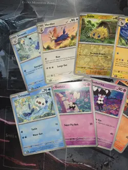 White Flare 10 Card Lot Joltik, Gothita, Pansear, Dewott, Lillipup Pokemon NM - Image 3