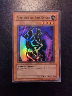 Yu-Gi-Oh! SUPER RARE CARD GEARFRIED THE IRON KNIGHT PSV-101 VINTAGE PRINT VLP - Image 1