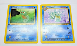 *1st Ed* Vintage Pokemon Cards Evolution lot (2) - Fossil 1999 - Horsea, Seadra - Image 2