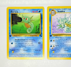 *1st Ed* Vintage Pokemon Cards Evolution lot (2) - Fossil 1999 - Horsea, Seadra - Image 3