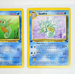 *1st Ed* Vintage Pokemon Cards Evolution lot (2) - Fossil 1999 - Horsea, Seadra - Image 4