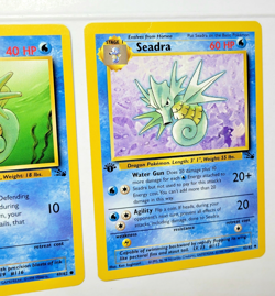 *1st Ed* Vintage Pokemon Cards Evolution lot (2) - Fossil 1999 - Horsea, Seadra - Image 5