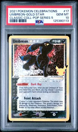 PSA 10 Umbreon Gold Star 17 - Celebrations Classic Collection - Gem Mint Card - Image 3
