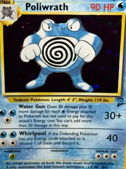 Poliwrath Base Set 2 Holo Rare Pokemon TCG Card 15/130 NM - Image 3