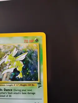 Scyther 2000 Pokemon Base Set 2 Unlimited Card Rare Holo 17/130 - LP - Image 5
