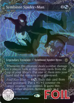MTG Symbiote Spider-Man (Borderless) (217) | NM Foil | Spider-Man {SPM} - Image 1