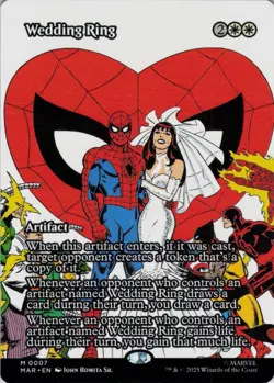 MTG Wedding Ring (Borderless) (7) | NM | Marvel Eternal-Legal {MAR} - Image 1