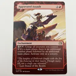 1x Aggravated Assault #39 NM Regular Wilds of Eldraine WOT Magic MTG - Image 1