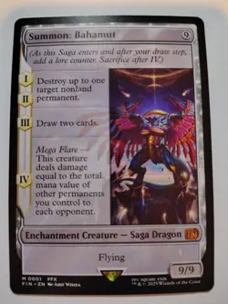 Summon Bahamut Final Fantasy Regular MTG Mythic Rare NM Magic Gathering - Image 1