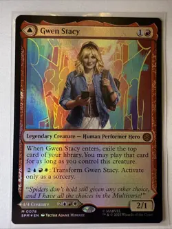 Gwen Stacy (FOIL) M Marvel's Spider-Man M0078 MTG SPM Magic TCG MYTHIC - Image 1