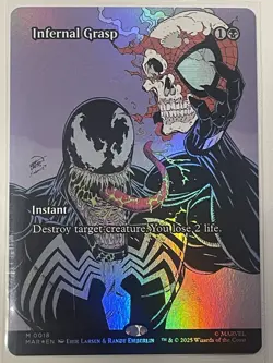 MTG Spider-Man M0018 Infernal Grasp #18 Borderless FOIL - Image 1
