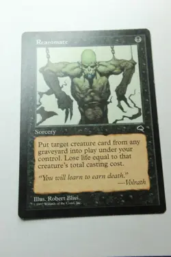 MTG Reanimate x1- -Tempest-Lightly Played - Image 1