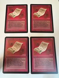 Magic the Gathering MTG False Orders Beta NM Playset (4) (Beta Bob) - Image 1